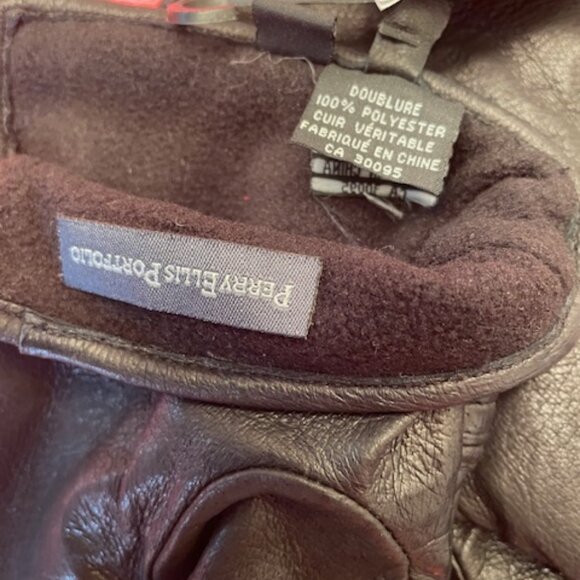 Perry Ellis PORTFOLIO Leather Gloves – VTG NWT  S M - Picture 7 of 10